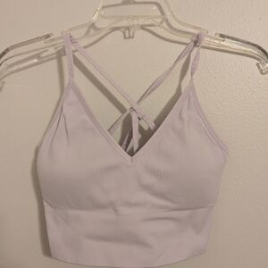 Lilac Strappy Sports Bra